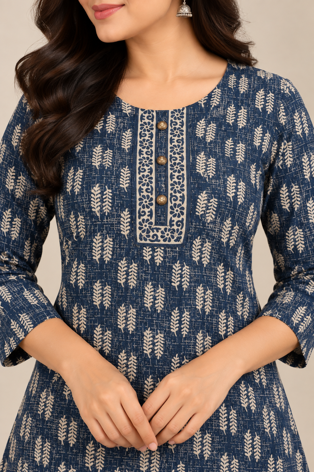 Indigo leaf printed Co-ord set