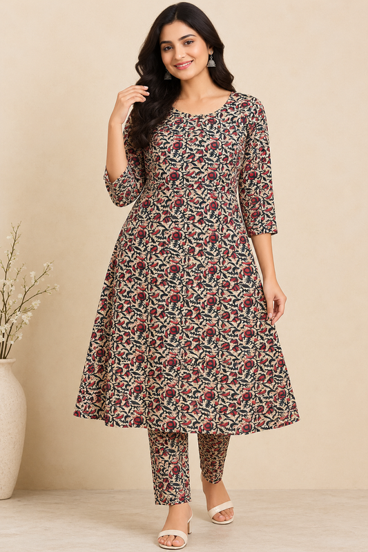 Elegant rose printed Co-ord
